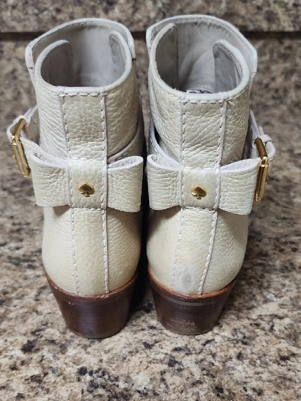 Kate Spade Tan Leather Ankle Boots